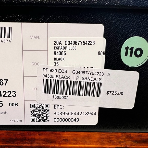 Chanel Interlocking CC Espadrille Tweed and Grosgrain Black Slide Sandal size 35 - Picture 12 of 16